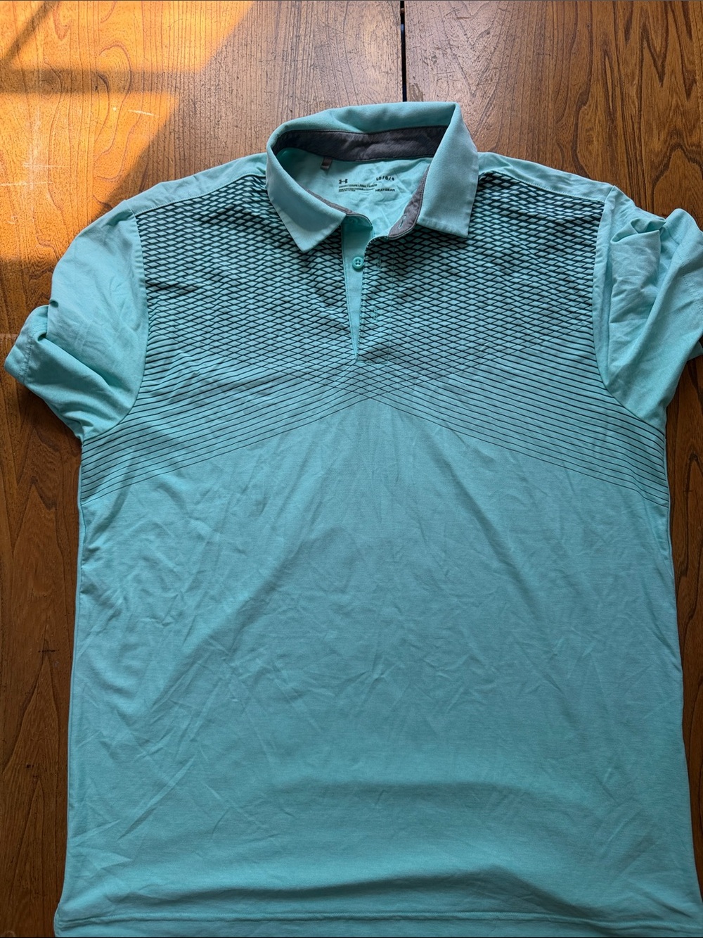 Under Armour Teal Gradient Chest-Detail Performance Polo